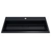 Раковина из искусственного камня Uperwood Barsa 3939193464 90х50 полувстраиваемая цвет черный