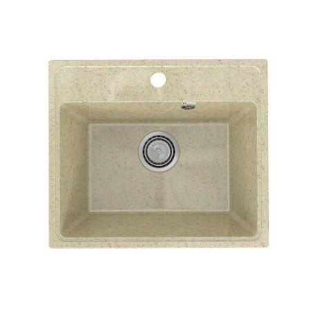 Кухонная мойка Practik PR-490 PR-M-490-002 50х40 цвет бежевый поверхность глянцевая