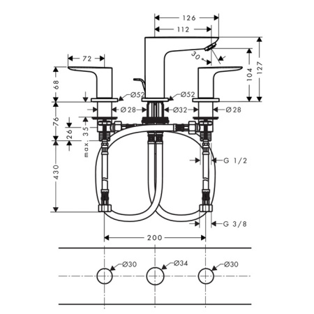 Смеситель Hansgrohe Talis E 71733000 на раковину хром