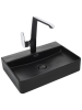 Раковина из сантехнического фаянса WeltWasser WW SK 10000004504 40 см накладная цвет черный 1 отверстие под смеситель