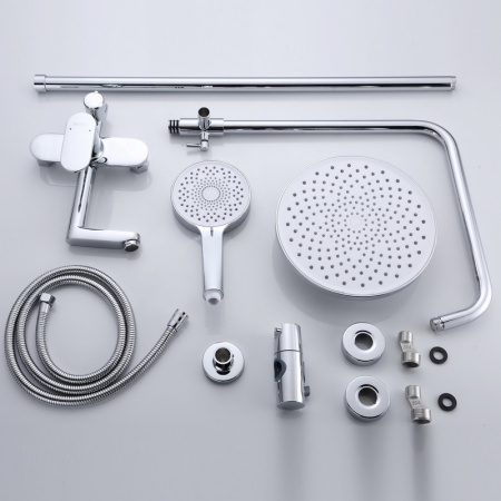 Душевая стойка Bond Circle B01-9100 настенная цвет хром глянцевый