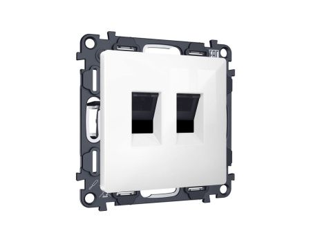 Комплект механизма компьютерной двойной розетки RJ-45 с автоматической защитной шторкой Ambrella Volt MA MA112110