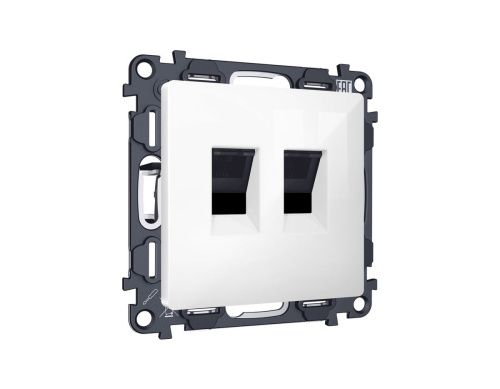Комплект механизма компьютерной двойной розетки RJ-45 с автоматической защитной шторкой Ambrella Volt MA MA112110 - фото 3