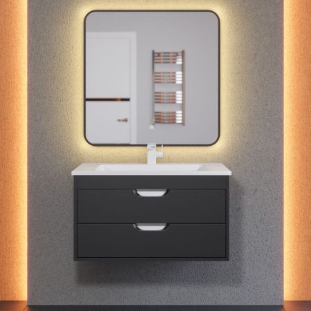 Тумба под раковину Uperwood Modul 2930205153 80х40 подвесная цвет черный