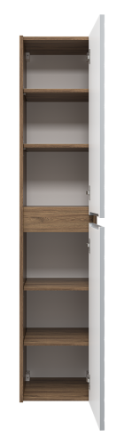 Шкаф-пенал Brevita Chester CHE-05035-4950По 35х30х165 подвесной цвет серый/коричневый - фото 4