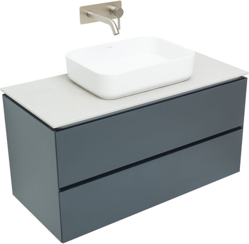 Тумба под раковину Allen Brau Infinity 1.21003.AM 99х46х51 подвесная цвет черный - фото 4