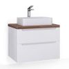 Тумба под раковину Jorno WOOD wood.01.80/P/W 80х50 подвесная цвет белый