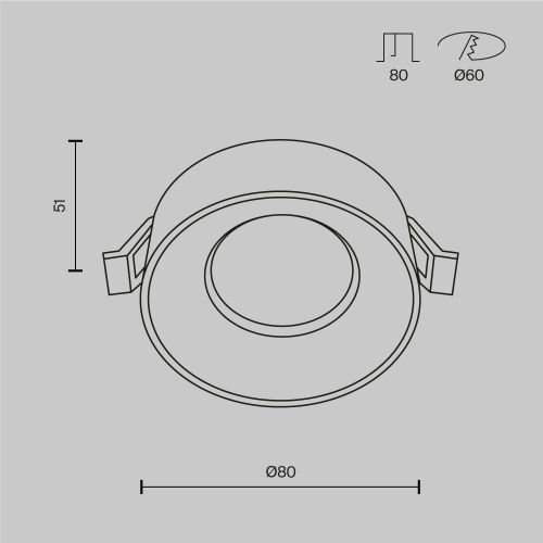 Светильник встраиваемый Maytoni Technical Pauline DL046-01W - фото 2