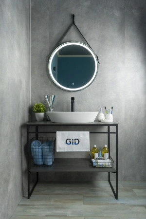 Раковина керамическая Gid Lago 51141 60х40 накладная цвет белый без отверстий под смеситель