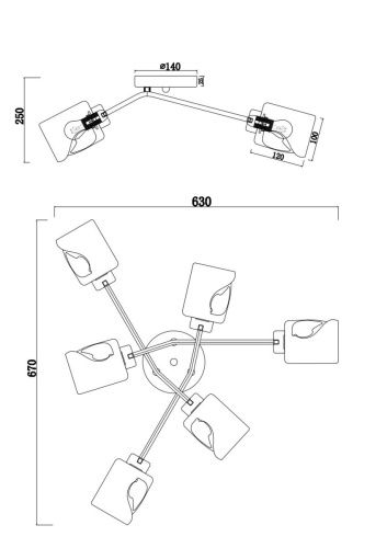 Светильник потолочный Freya Isabella FR5095CL-06G - фото 4