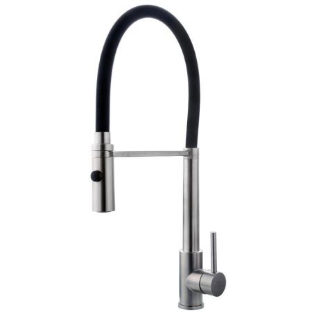 Смеситель для кухни Fashun A54111-7 на мойку черный/сатин