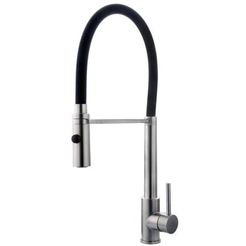 Смеситель для кухни Fashun A54111-7 на мойку сатин/черный - фото 2