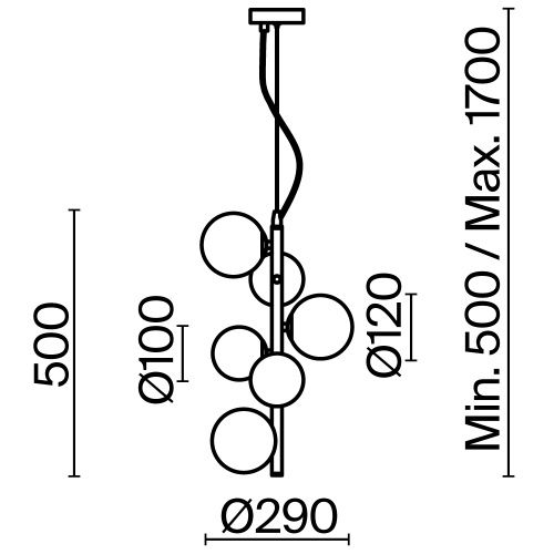 Светильник подвесной Maytoni Dallas Modern MOD545PL-06B - фото 2