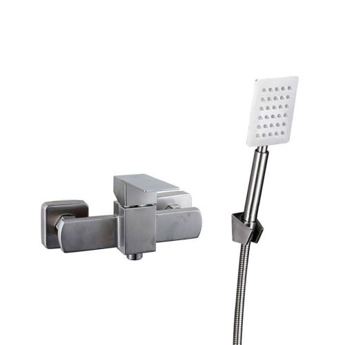 Смеситель для ванны и душа Fashun A52002 настенный сатин - фото 4