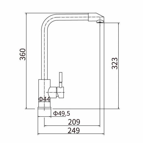 Смеситель для кухни Fashun A54909 на мойку сатин - фото 3