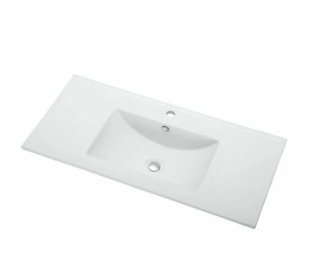 Раковина из сантехнического фарфора Orange B03-1000w 100х50 встраиваемая цвет белый