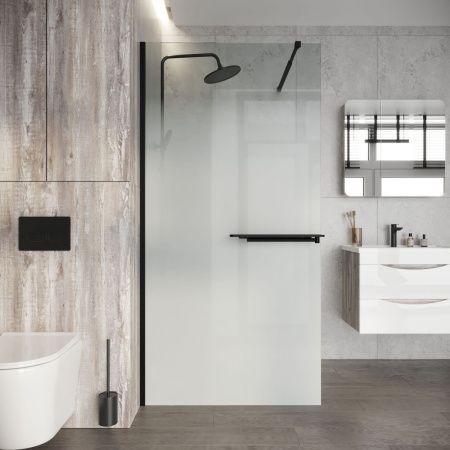 Душевая перегородка Niagara Nova NG-582-12BLACK 120х200 стекло матовое профиль черный