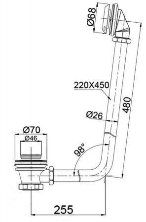 Слив-перелив BelBagno BB567-OVF-CRM