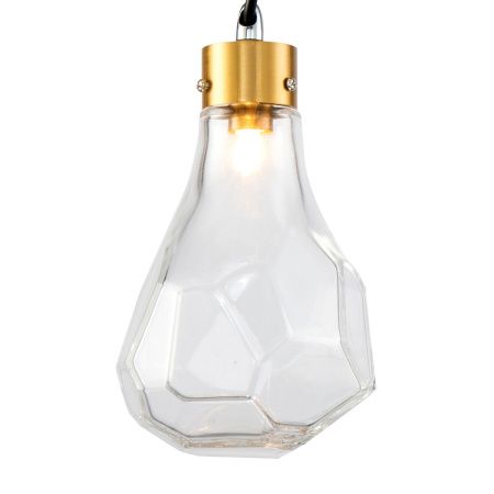 Светильник подвесной Delight Collection KR1197P-1 brass/clear