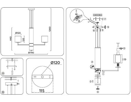 Люстра подвесная Ambrella Light Heigh Light (Хеигх Лигхт) LH56003