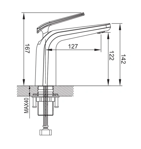 Смеситель Rose R3901 на раковину хром - фото 3