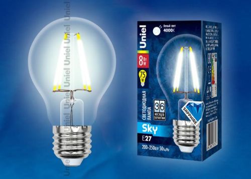 Лампа светодиодная Uniel SKY Globe (СКЫ Глобе) LED-G45-6W/NW/E14/CL PLS02WH картон - фото 2