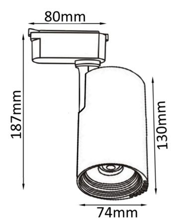 Трековый светильник Crystal Lux CLT 0.31 007 CLT 0.31 007 20W BL