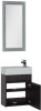 Комплект мебели: тумба с раковиной + зеркало Aquanet Лидс 00183170 51x27x156 подвесной цвет темное дерево