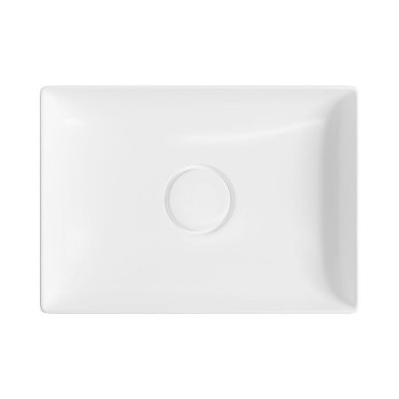 Раковина из сантехнического фарфора Wellsee Pure BY Wellsee 150702000 50х40 накладная цвет белый без отверстий под смеситель