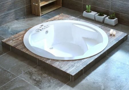 Ванна акриловая Astra-Form Аврора 01010038 185х185 отдельностоящая круглая с каркасом