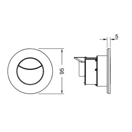 Клавиша смыва пневматическая Tece TECEflushpoint 9240983 цвет хром