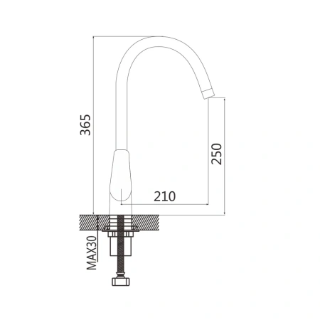 Смеситель для кухни Shevanik S5053F на мойку белый