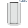 Душевой уголок Parly ZPE911B 90х90 стекло прозрачное профиль черный с поддоном