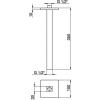Держатель верхнего душа Cisal Zen Shower DS013450D2 нержавеющая сталь
