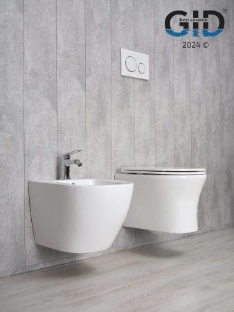 Унитаз подвесной Gid Concavo 62232Y белый с сиденьем микролифт безободковый смыв торнадо