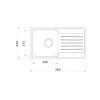 Кухонная мойка Iddis Sound SND78SDi77 80х45 цвет серый поверхность матовая
