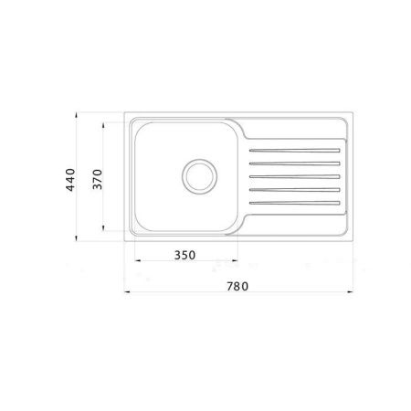 Кухонная мойка Iddis Sound SND78SDi77 80х45 цвет серый поверхность матовая