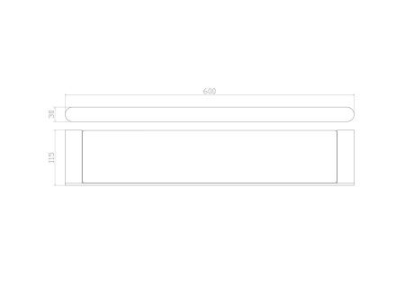 Полка для ванной комнаты Wonzon & Woghand Carbon WW-7727