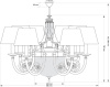 Люстра на штанге Kutek Bibione (Бибионе) BIB-ZW-8(Z/A)CR