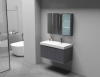 Комплект мебели: тумба 70x46x51 + раковина + шкаф-зеркало Cerutti SPA MAIELLA 70 подвесной цвет серый