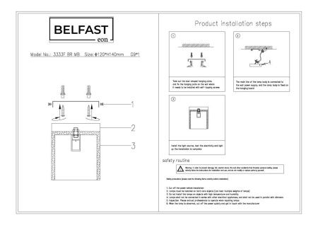 Светильник потолочный Belfast Ravenhill (Равенхилл) 3333F BR MB