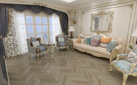 SPC ламинат Damy Floor CHEVRON DF01-Ch Версаль толщина 0.5 см 43 класс 600х127