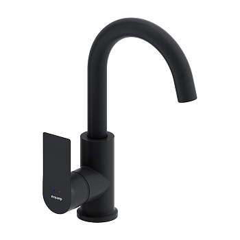 Смеситель Damixa Apollo 470220300 на раковину/на столешницу черный без термостата