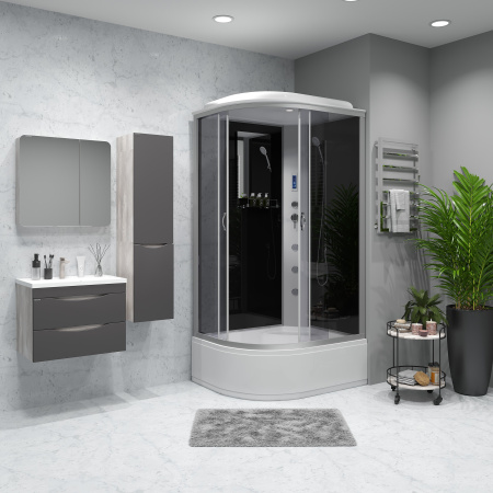 Душевая кабина Niagara Classic 25101434RF 120х80 асимметричная с крышей ориентация правая