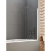 Душевая шторка на ванну New Trendy NEW SOLEO Chrome P-0075-WP 80х140 стекло прозрачное профиль хром глянцевый ориентация универсальная
