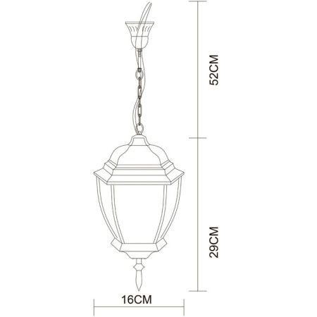 Уличный подвесной светильник Arte Lamp Pegasus (Пегасус) A3151SO-1BN