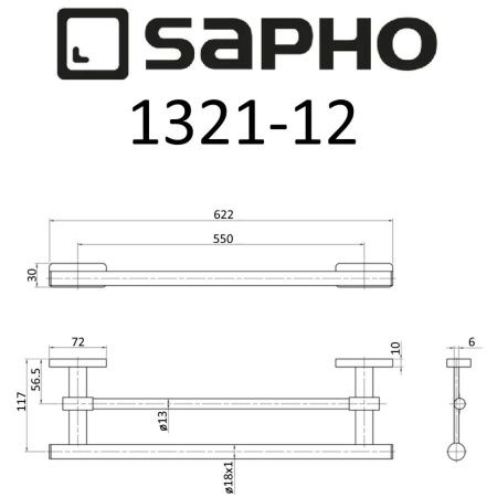 Полотенцедержатель Sapho OLYMP 1321-12