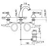 Смеситель Webert Dorian DO750101010 на раковину золото