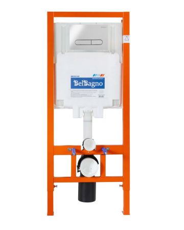 Комплект унитаз с инсталляцией с клавишей смыва BelBagno AMANDA BB051CHR/BB051SC/BB002-80/BB005-PR-CHROME