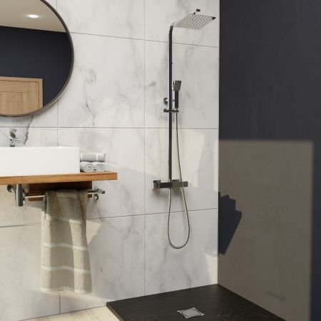 Душевая стойка RGW Shower Panels 21140122-01 настенная цвет хром с термостатом